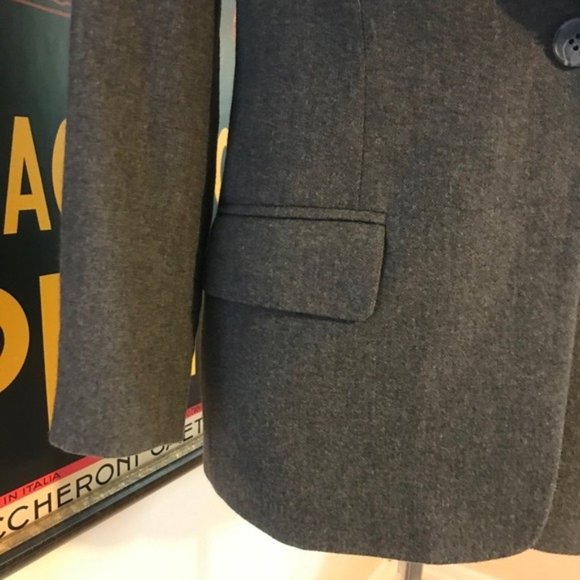 Pendleton: Classic Vintage Gray Virgin Wool One Button Blazer Sz 8P - Picture 5 of 9